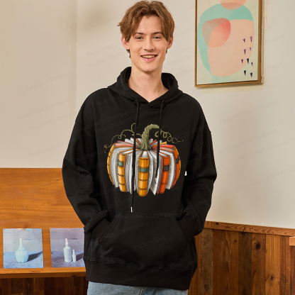 Pagewings Fall Book Pumpkin Unisex Classic Hoodie