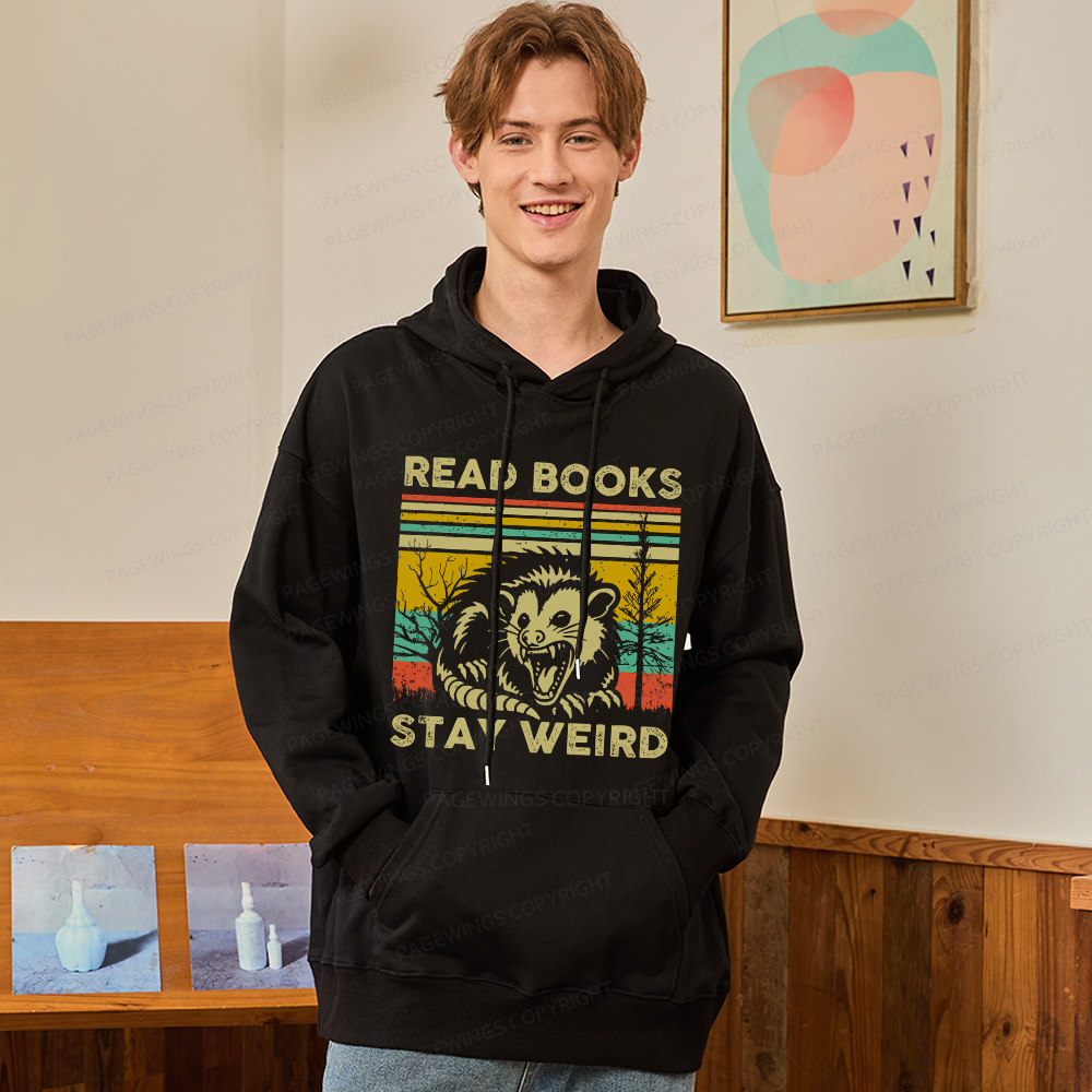 Pagewings Read Books Stay Weird Unisex Classic Hoodie