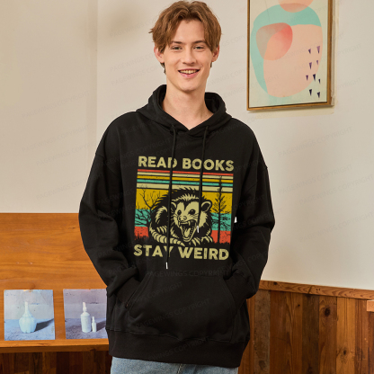 Pagewings Read Books Stay Weird Unisex Classic Hoodie