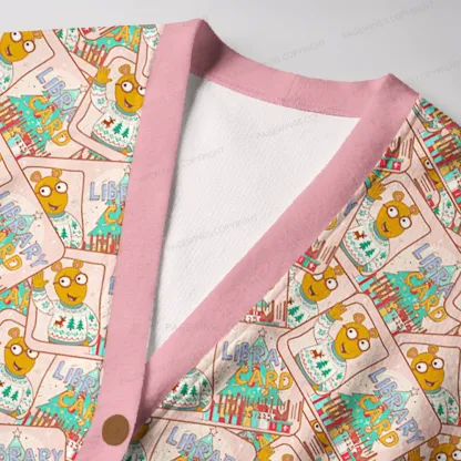 Pagewings Library Card Unisex Ugly Cardigan Sweaters