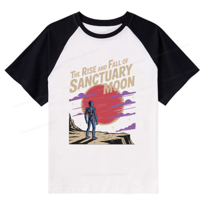 Pagewings The Rise And Fall Of Sanctuary Moon Raglan T-shirt