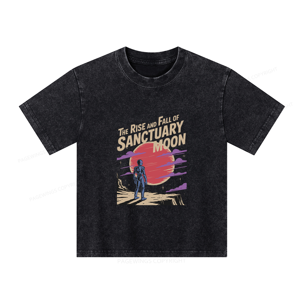 Pagewings The Rise And Fall Of Sanctuary Moon Unisex Kids Washed T-shirt