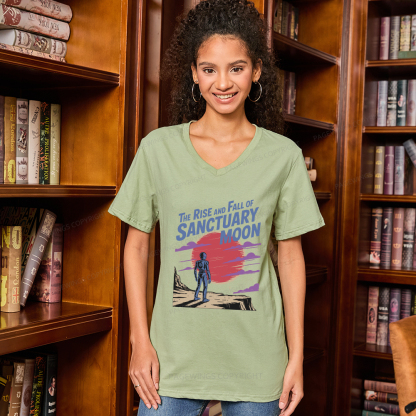 Pagewings The Rise And Fall Of Sanctuary Moon V-neck T-shirt