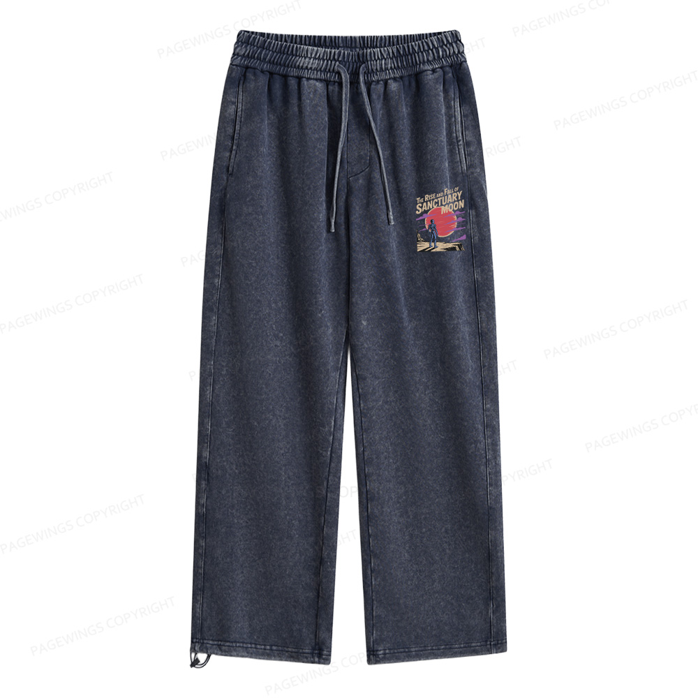 Pagewings The Rise And Fall Of Sanctuary Moon Unisex Washed Sweatpants