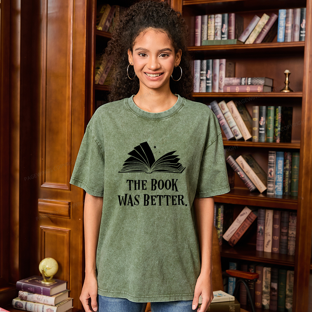 Pagewings The Book Was Better Unisex Washed T-shirt