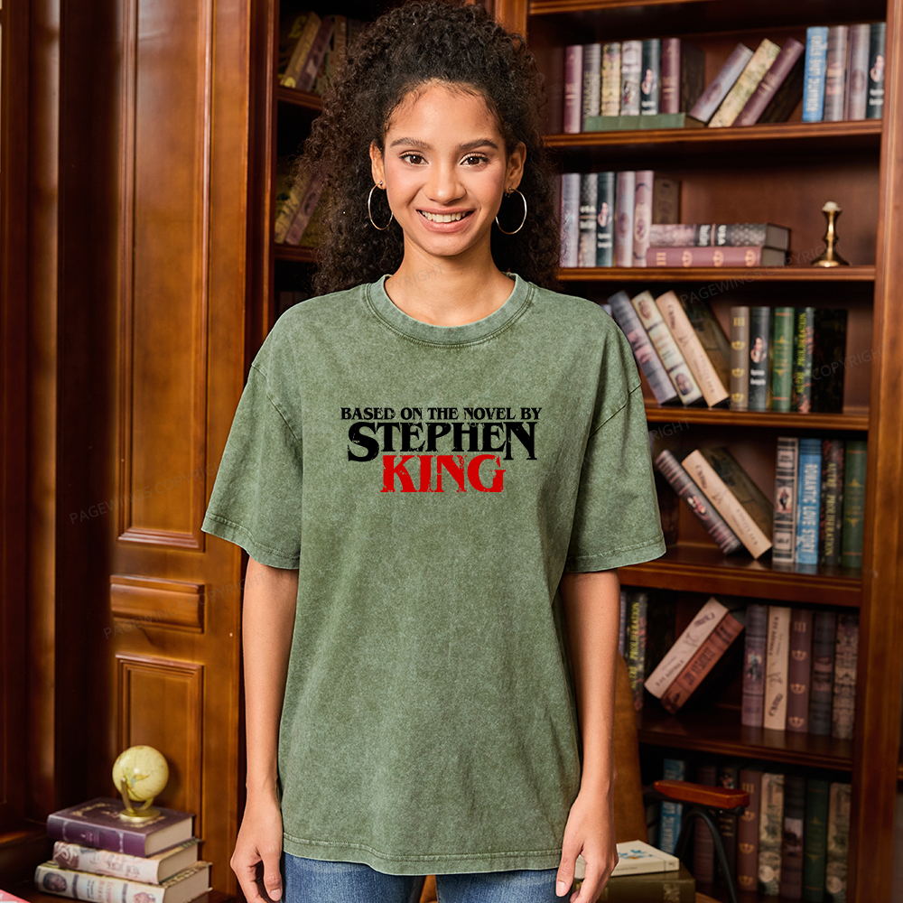 Pagewings Based on the novel by Stephen King Unisex Washed T-shirt