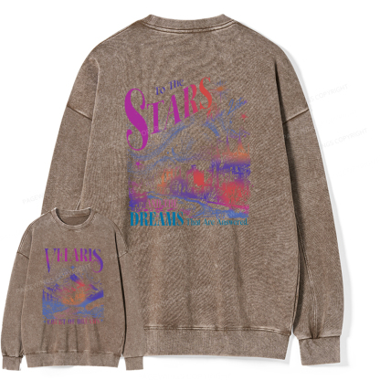 Pagewings Velaris City Of Starlight  Unisex Washed Sweatshirt