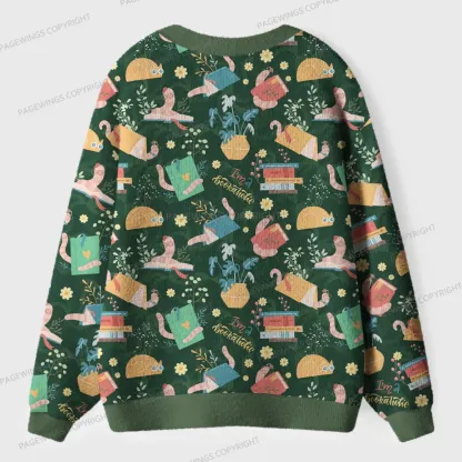 Pagewings I'm A Bookaholic  Unisex Ugly Cardigan Sweaters