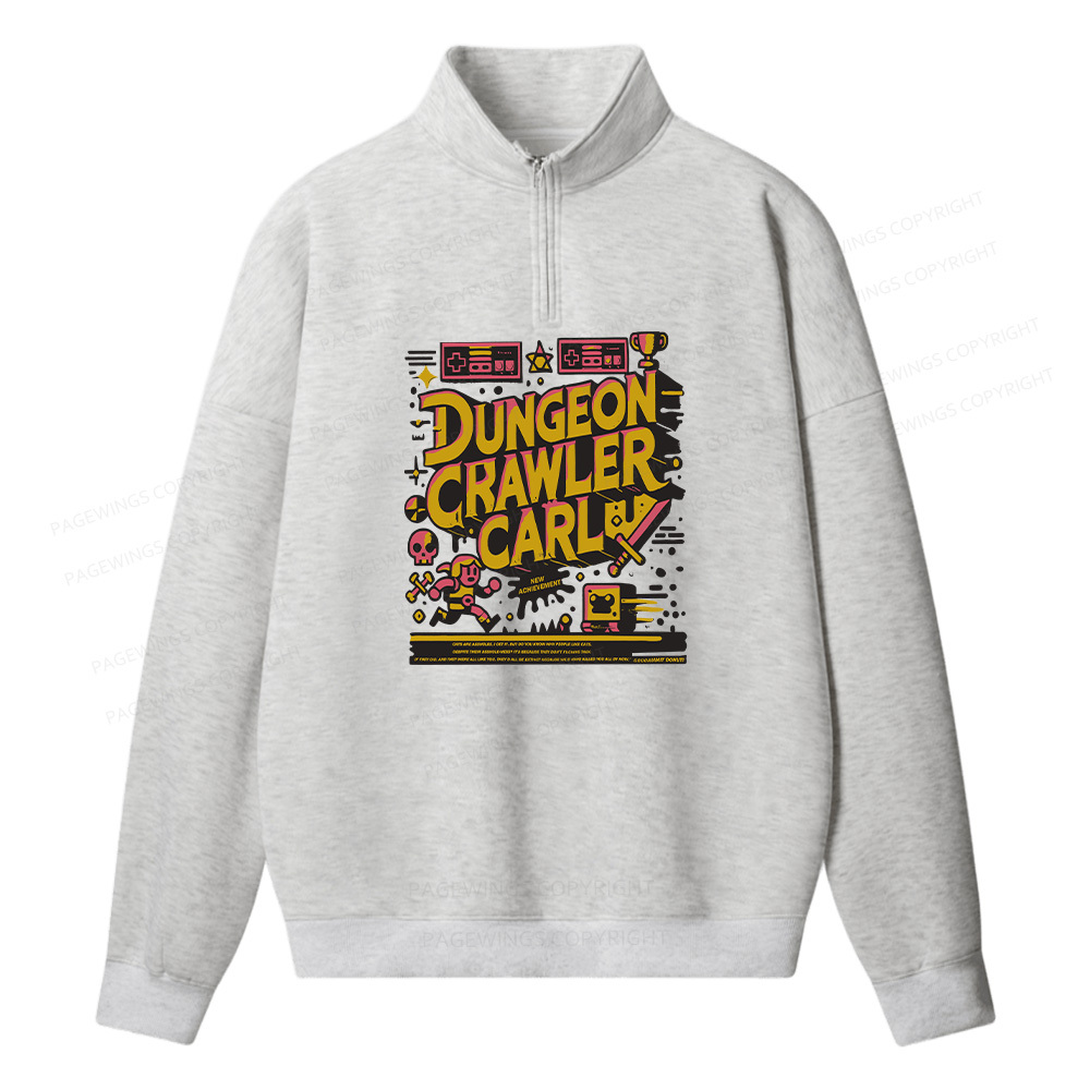 Pagewings Book New Achievement Unisex Half Zip Fleece Sweatshirt 