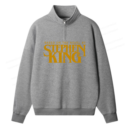 Pagewings Based On A Novel By Stephen King Unisex Half Zip Fleece Sweatshirt 