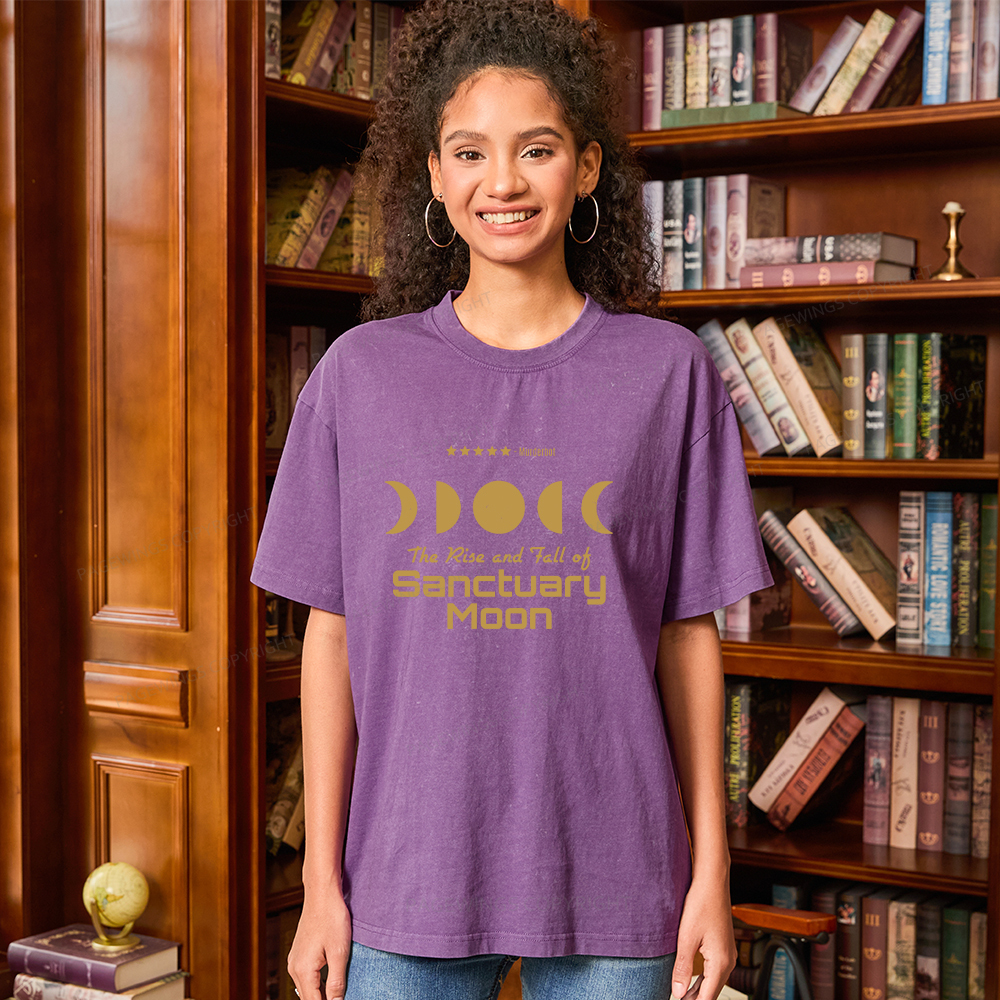 Pagewings The Rise And Fall Of Sanctuary Moon Unisex Washed T-shirt