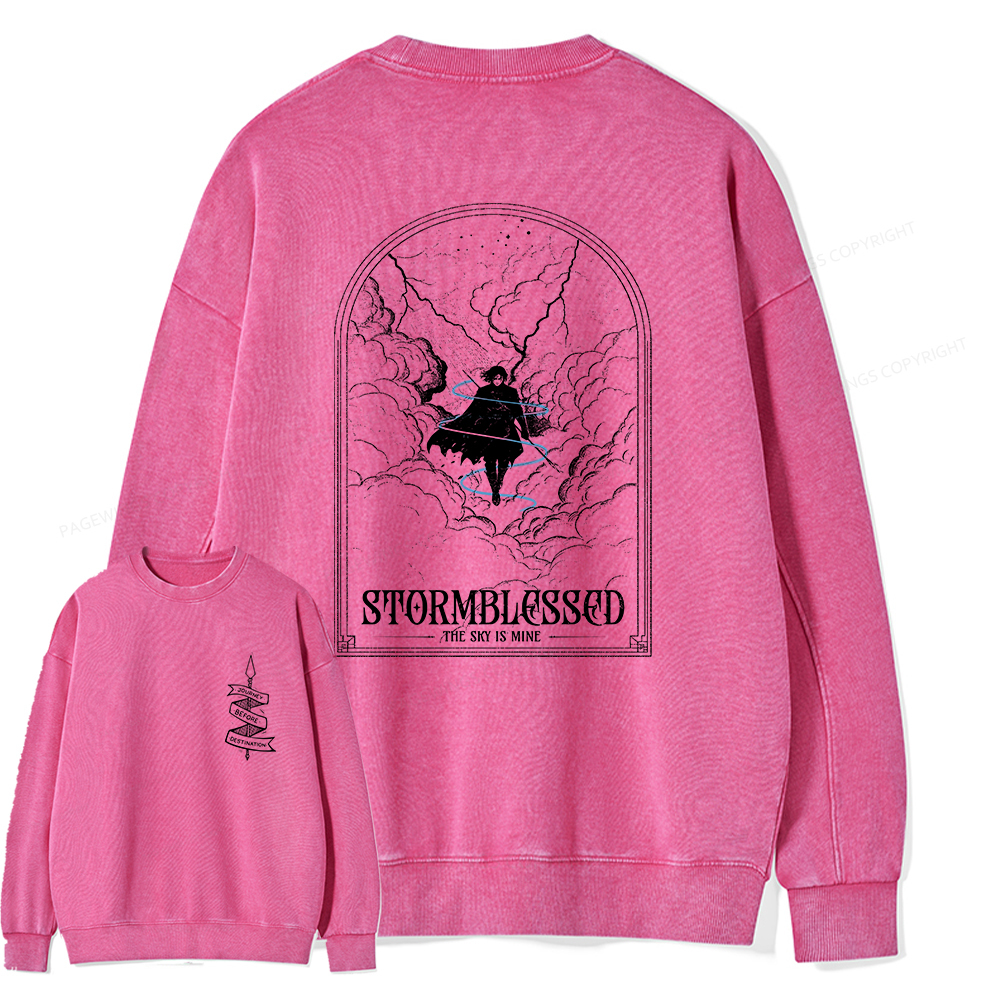 Pagewings Stormblessed Unisex Washed Sweatshirt