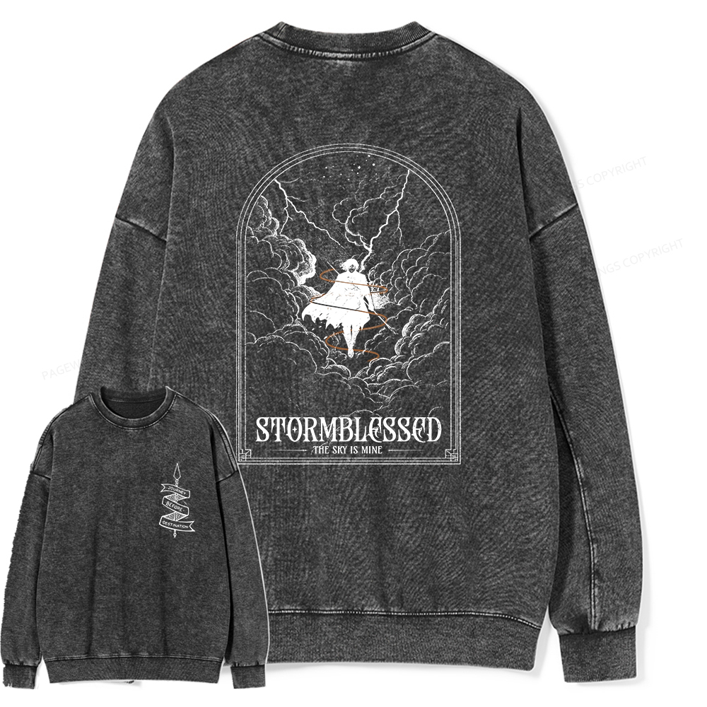 Pagewings Stormblessed Unisex Washed Sweatshirt