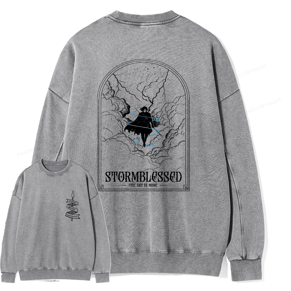 Pagewings Stormblessed Unisex Washed Sweatshirt