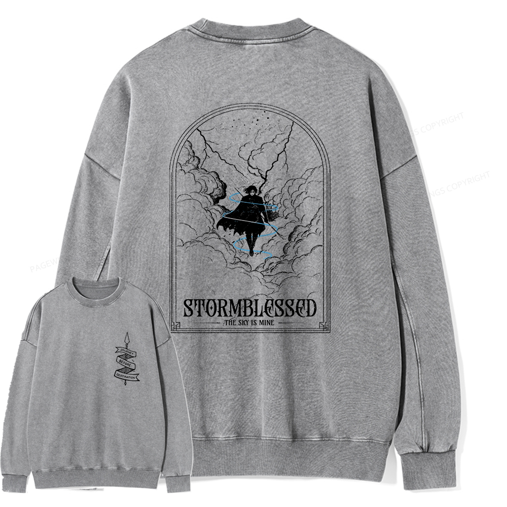 Pagewings Stormblessed Unisex Washed Sweatshirt