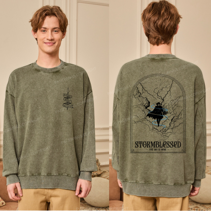 Pagewings Stormblessed Unisex Washed Sweatshirt