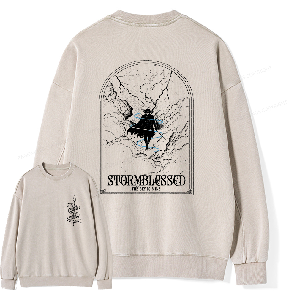 Pagewings Stormblessed Unisex Washed Sweatshirt