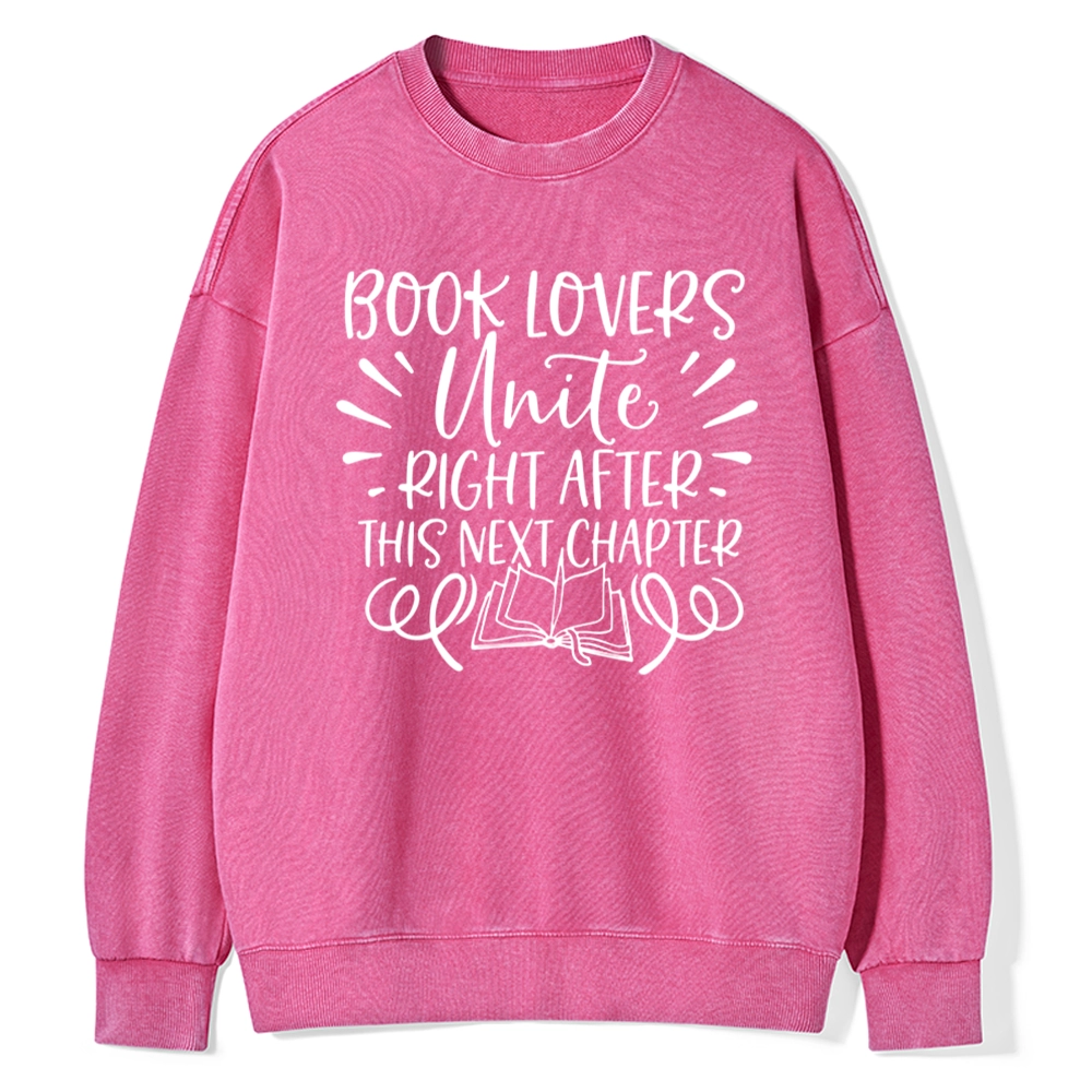 Pagewings Book Lovers Unite Unisex Washed Sweatshirt