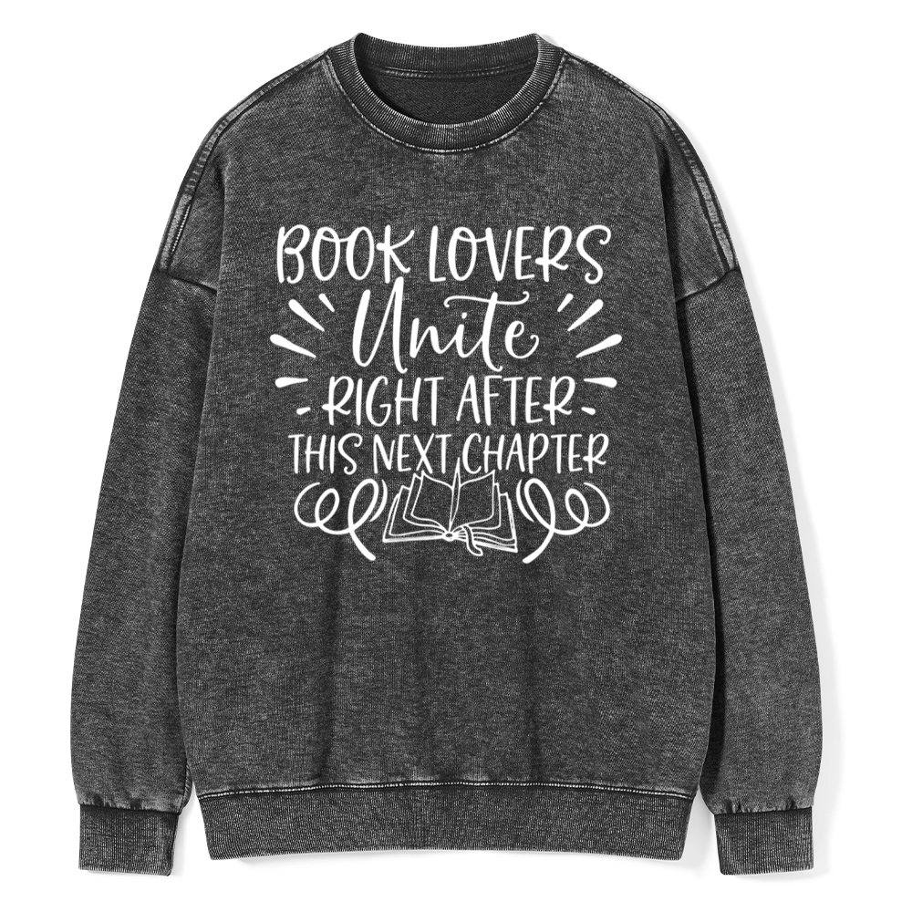 Pagewings Book Lovers Unite Unisex Washed Sweatshirt
