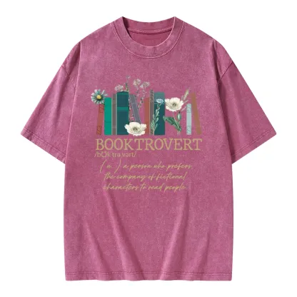 Pagewings Booktrovert Unisex Washed T-shirt