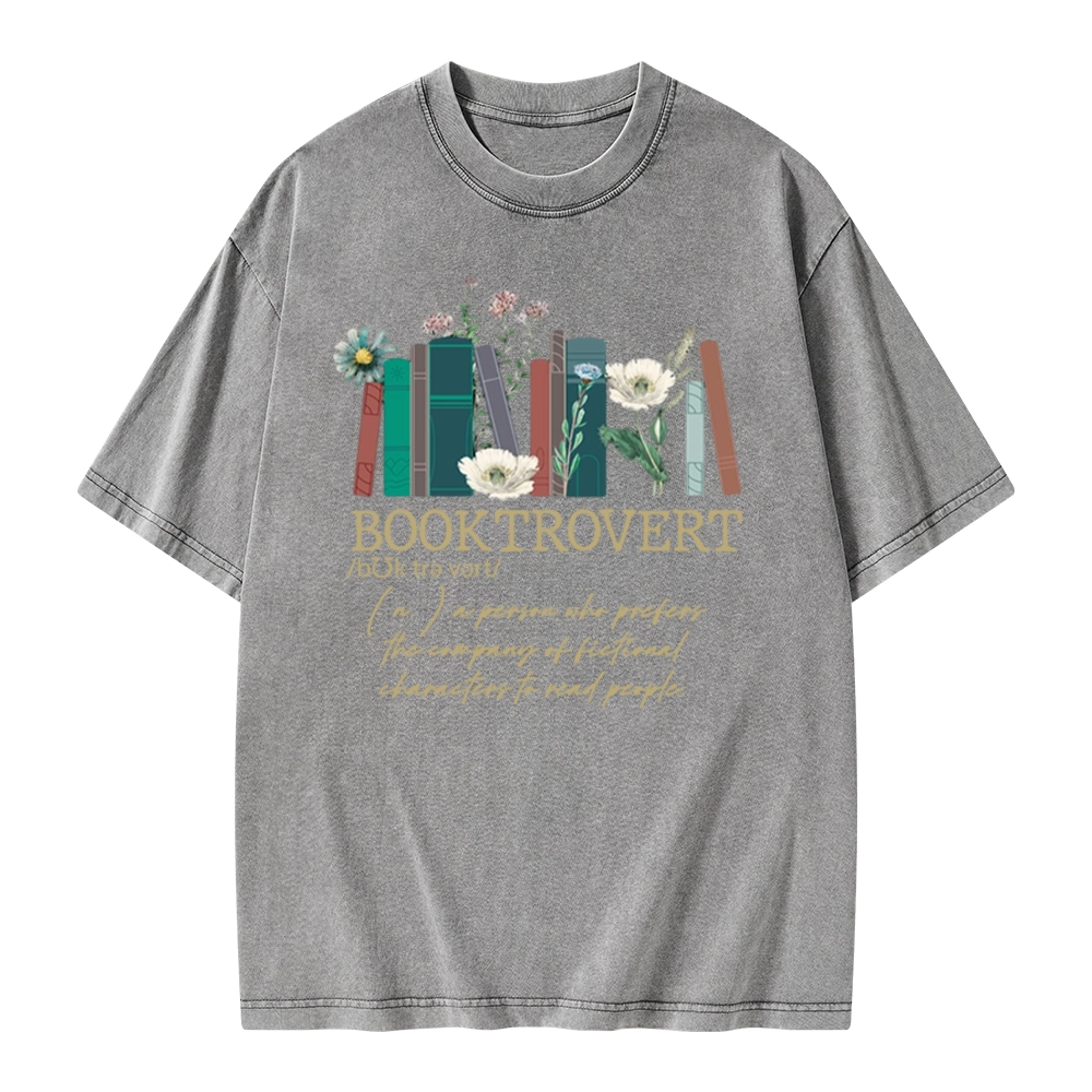 Pagewings Booktrovert Unisex Washed T-shirt