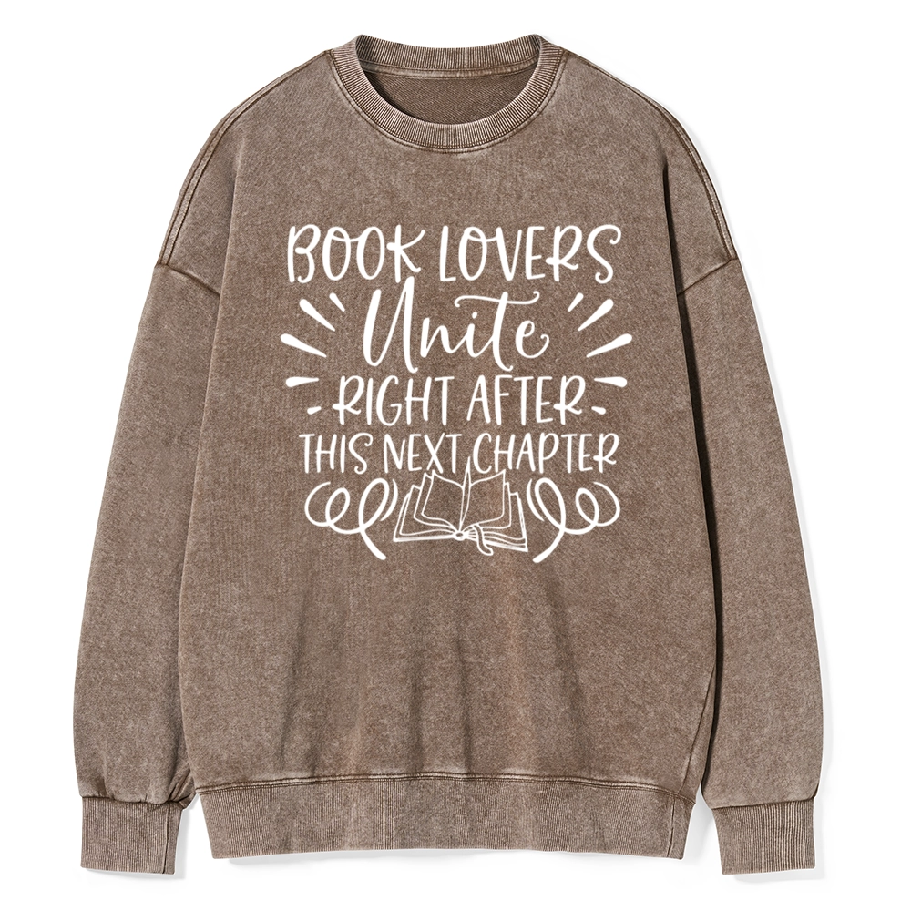Pagewings Book Lovers Unite Unisex Washed Sweatshirt