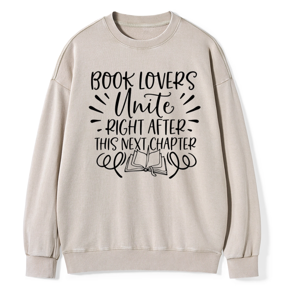 Pagewings Book Lovers Unite Unisex Washed Sweatshirt