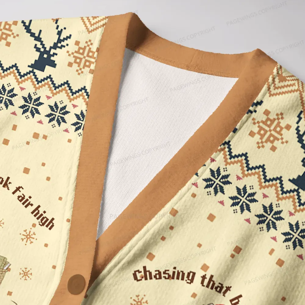 Pagewings Don’t Look For Logic In Breaking That Book Unisex Ugly Cardigan Sweaters