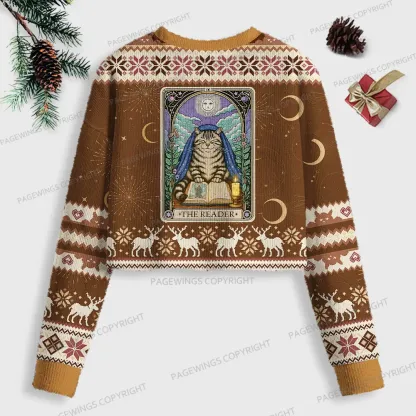 Pagewings The Reader Women Ugly Crop Sweatshirt