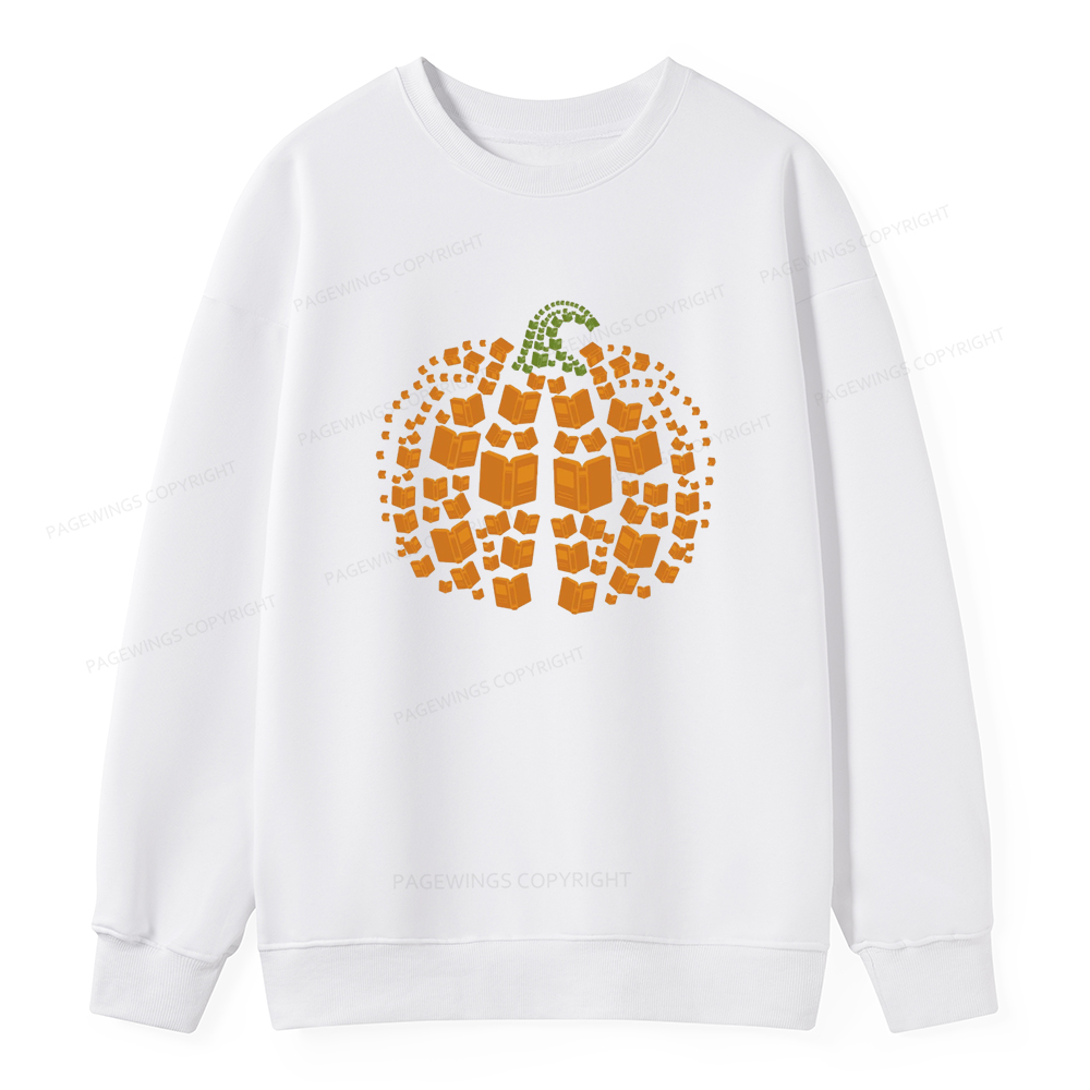 Pagewings Thanksgiving Book Pumpkin Unisex Classic Sweatshirt
