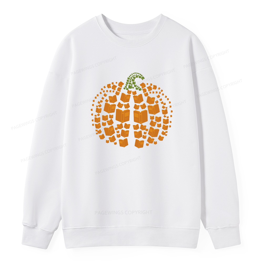 Pagewings Thanksgiving Book Pumpkin Unisex Classic Sweatshirt