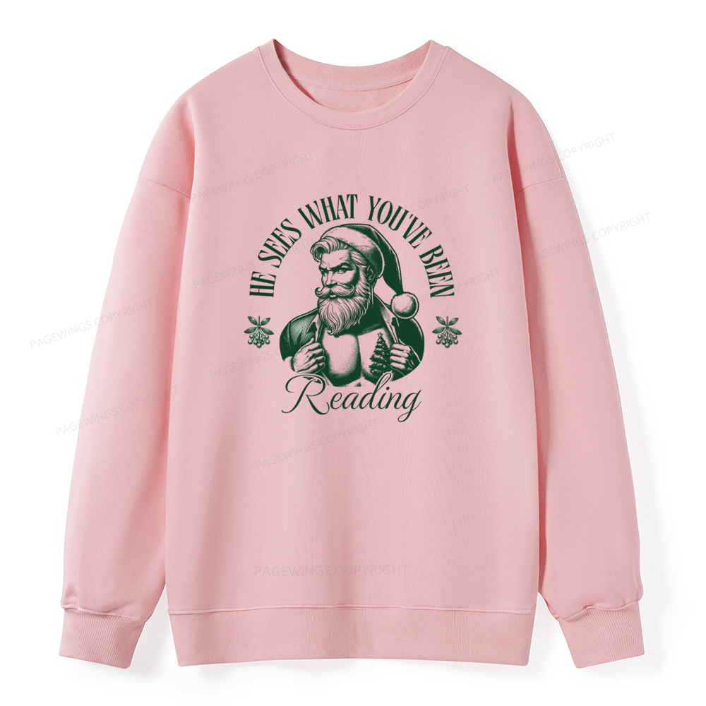 Pagewings He Sees What You've Been Reading Unisex Classic Sweatshirt