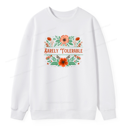 Pagewings Barely Tolerable Book Lover Unisex Classic Sweatshirt