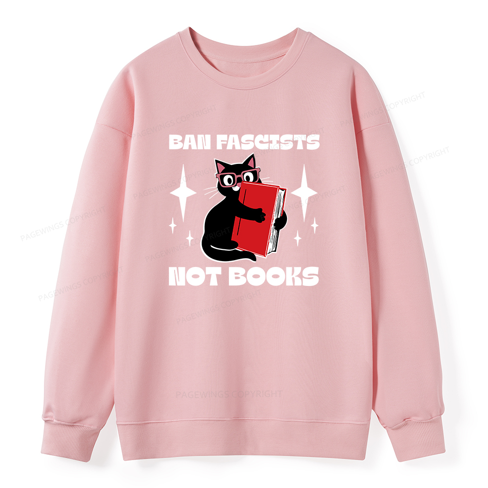 Pagewings Ban Fascists Not Books Unisex Classic Sweatshirt
