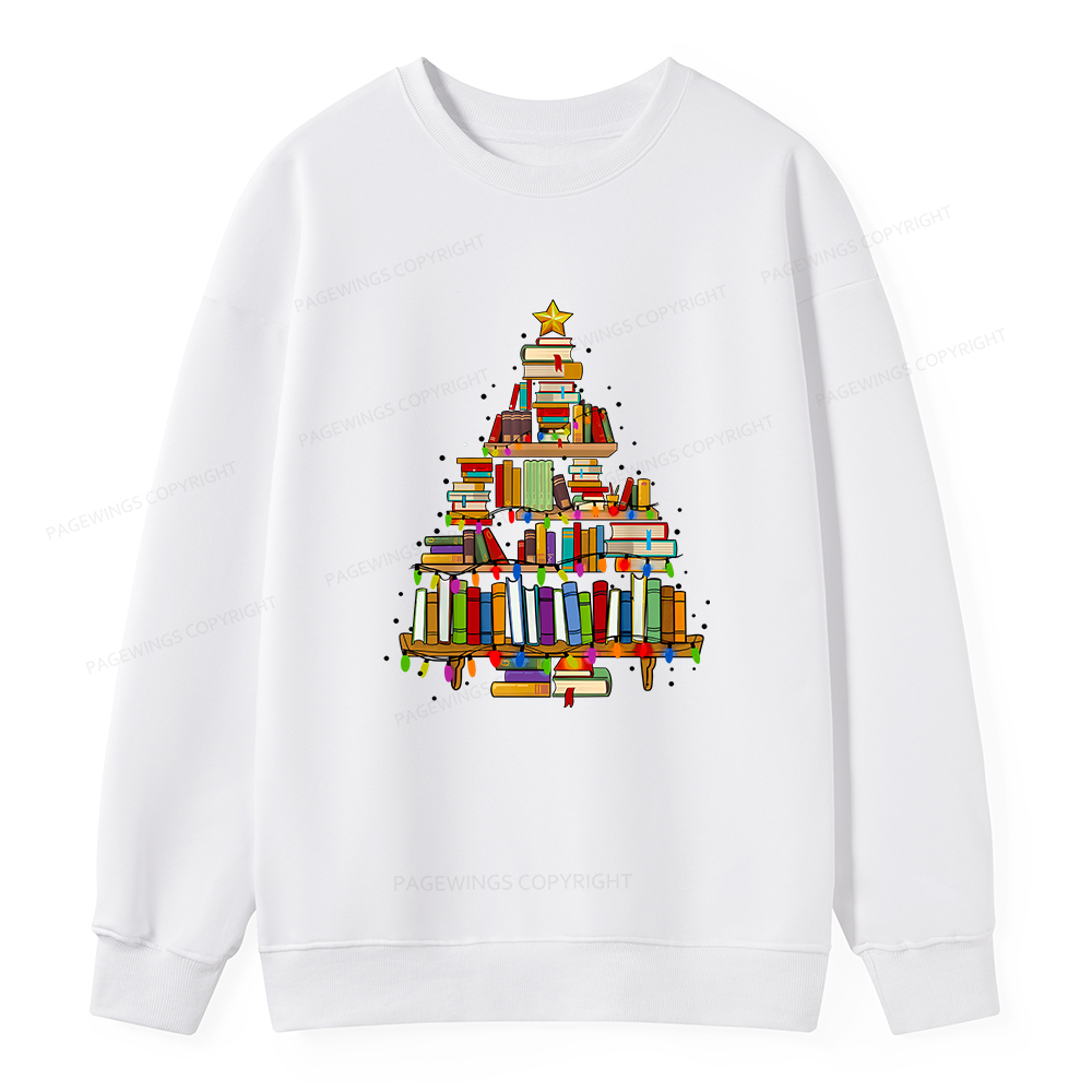Pagewings Christmas Books Tree Unisex Classic Sweatshirt