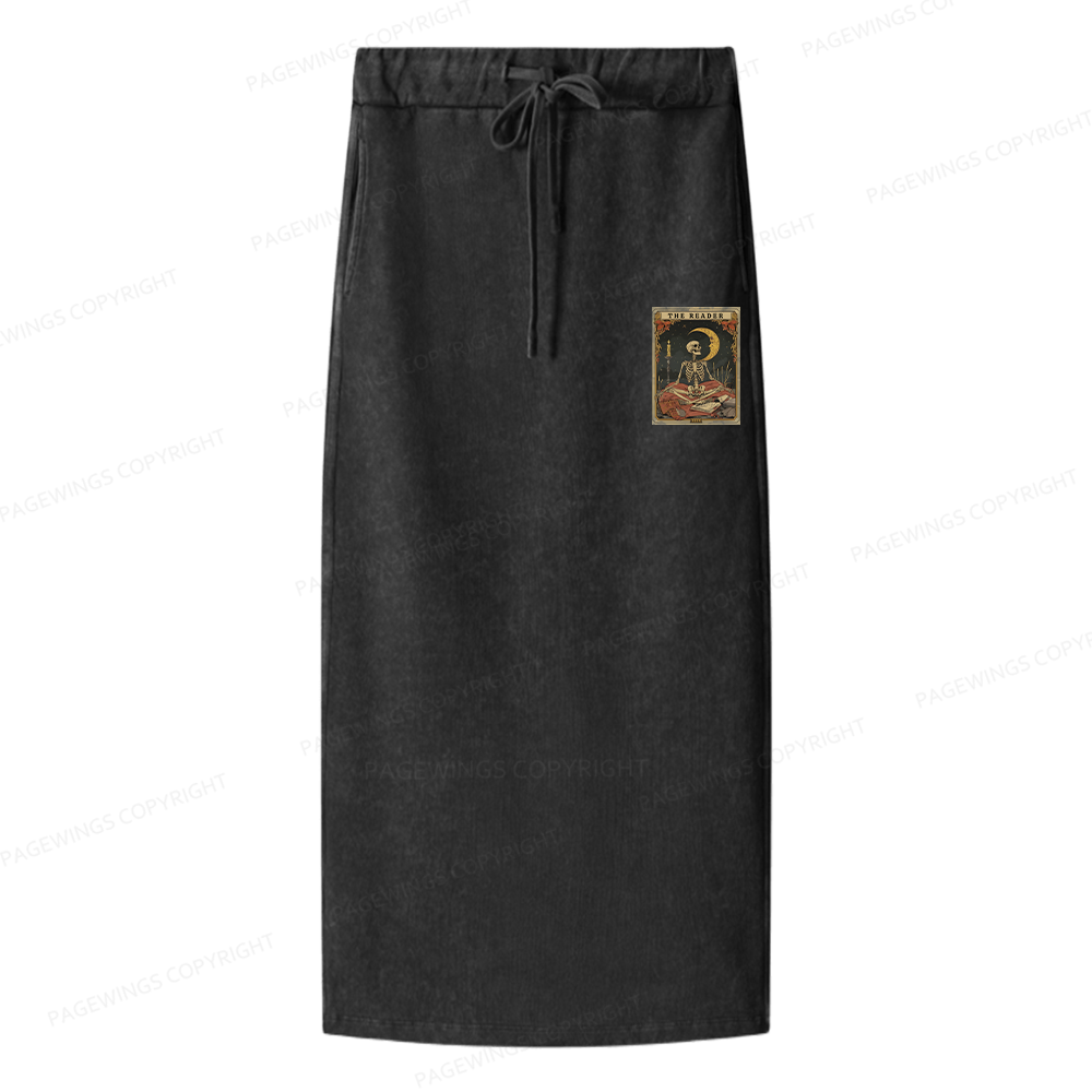 Pagewings The Reader Tarot Card Women Washed Long Skirts