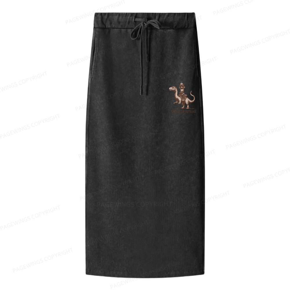 Pagewings Sci-Fi Book Lovers Women Washed Long Skirts