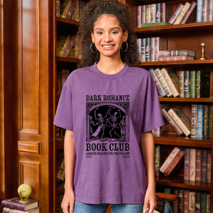 Pagewings Dark Romance Book Club Unisex Washed T-shirt