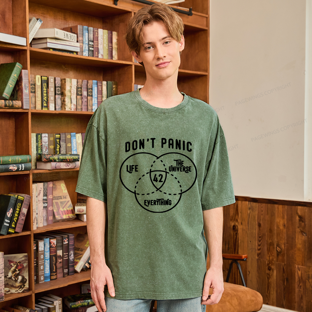 Pagewings 42 is the Answer Unisex Washed T-shirt