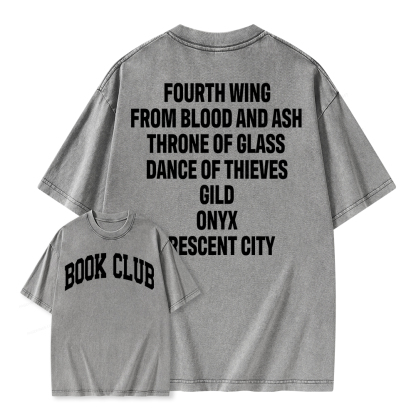 Pagewings Personalized Book Club Unisex Washed T-shirt