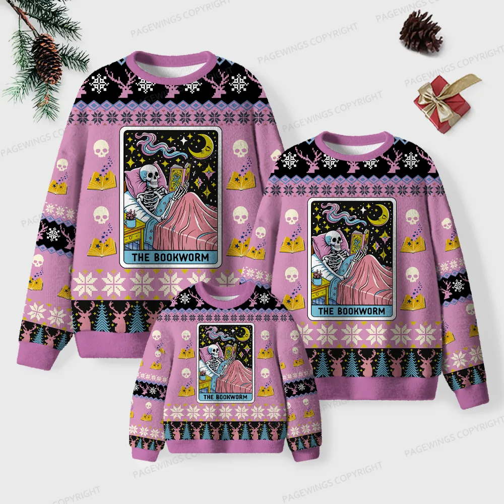 Pagewings The Bookworm Unisex Ugly Knit Sweatshirt
