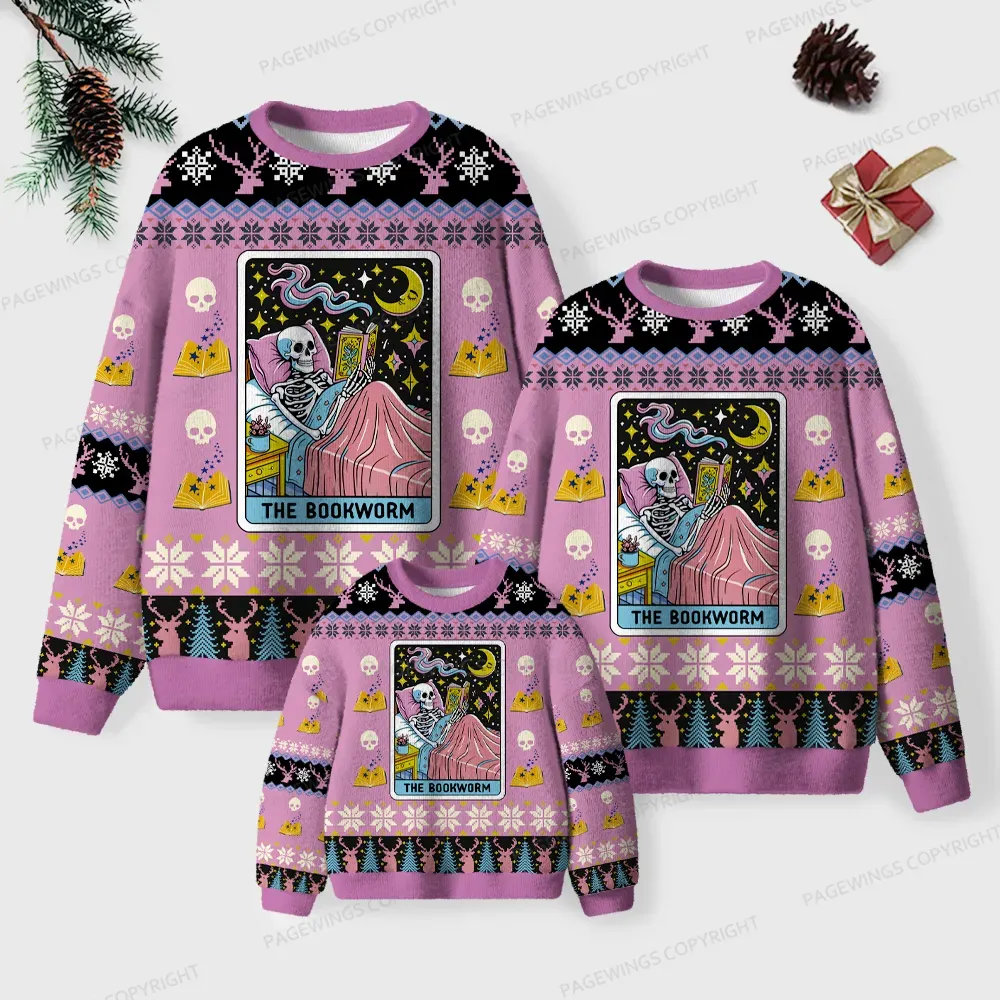 Pagewings The Bookworm Unisex Ugly Knit Sweatshirt