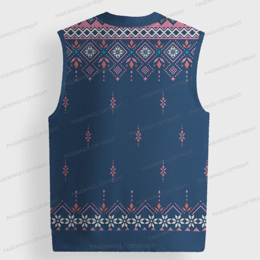 Pagewings God Dammit Donut Unisex V-Neck Ugly Knit Vest