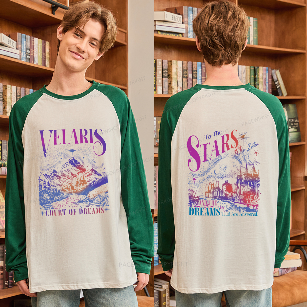 Pagewings Velaris City Of Starlight  Long Sleeve Raglan T-shirt