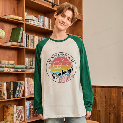 Pagewings The Rise and Fall of Sanctuary Moon Long Sleeve Raglan T-shirt