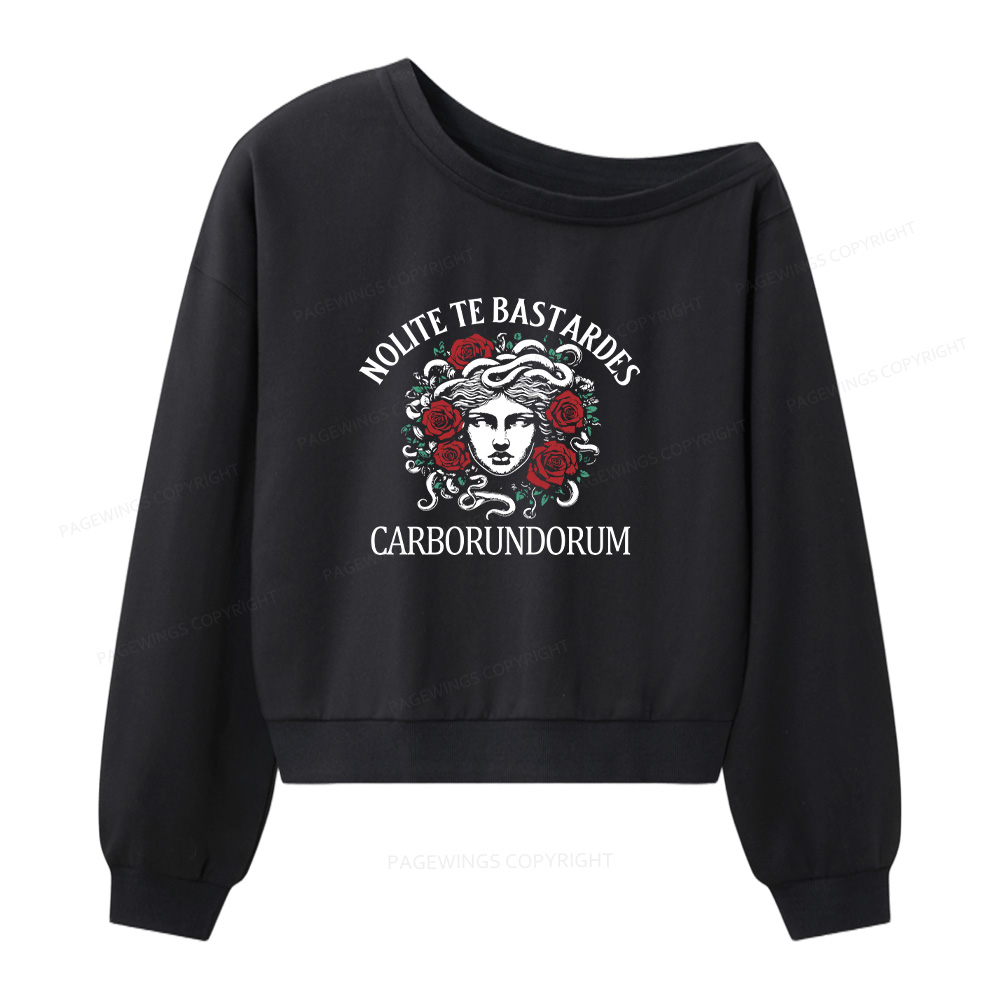 Pagewings Don't Let The Bastards Grind You Down Women Off  Shoulder Sweatshirt
