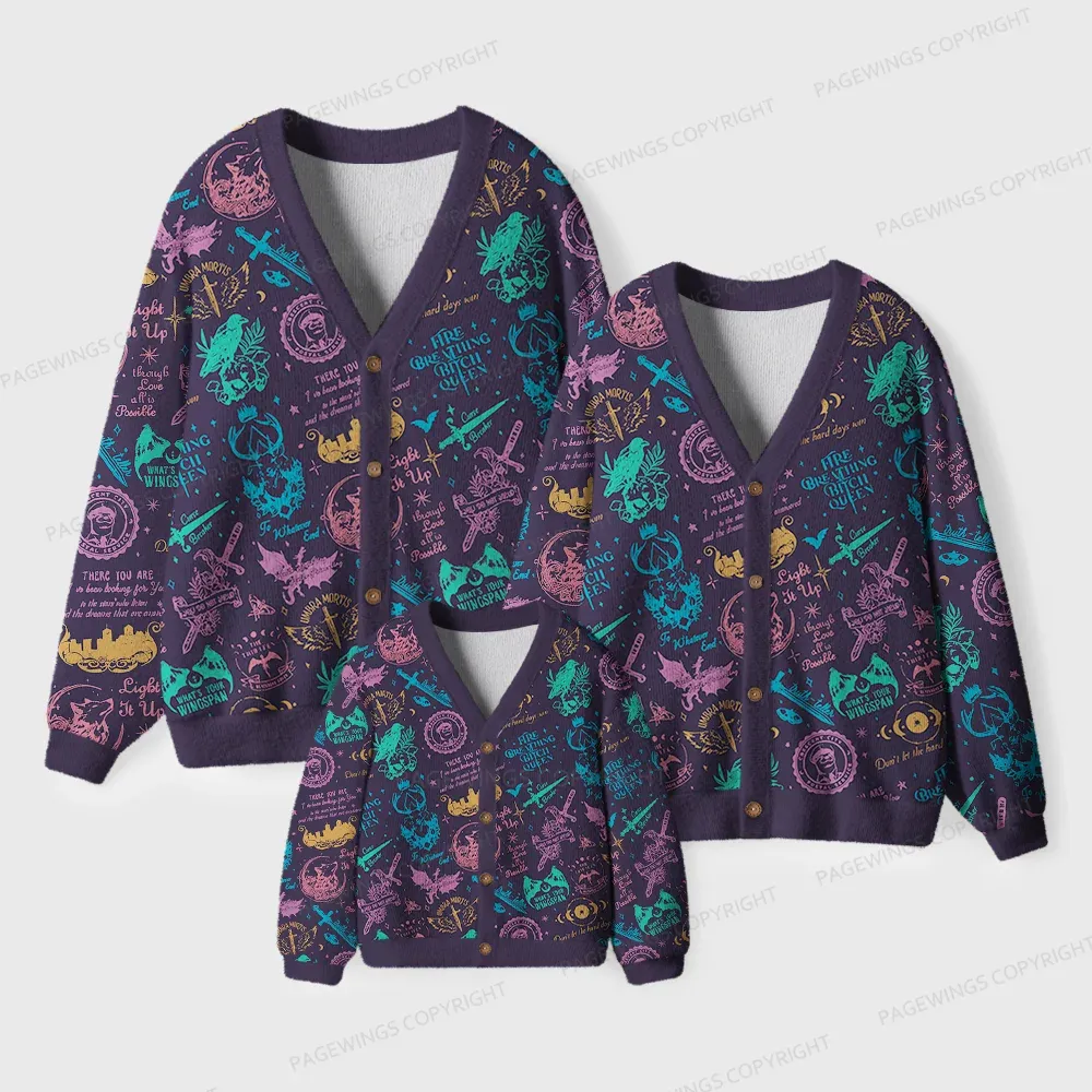 Pagewings Fantasy Unisex Ugly Cardigan Sweaters