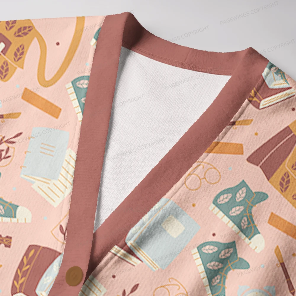 Pagewings Cozy Reading Unisex Ugly Cardigan Sweaters