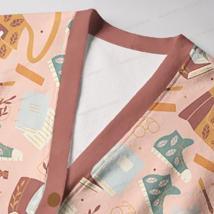 Pagewings Cozy Reading Unisex Ugly Cardigan Sweaters