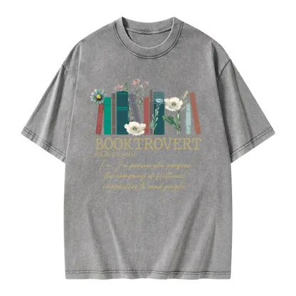 Pagewings Booktrovert Unisex Washed T-shirt